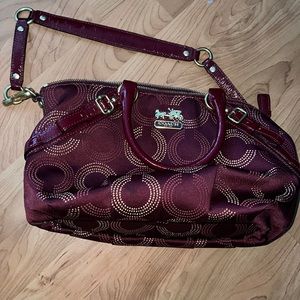 Burgundy/Dark Red Coach purse